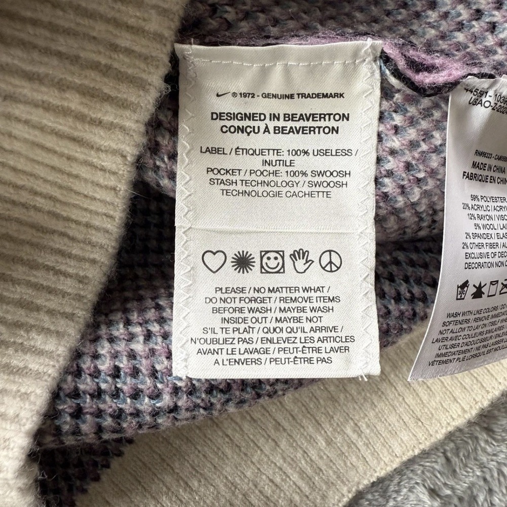 Nike SB Sweater Sleeveless Jumper FV7391-523 Plum Dust Mens Size Medium - Picture 8 of 9